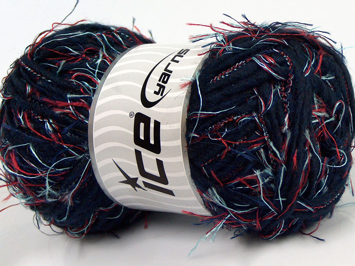 Lot of 4 x 100gr Skeins Ice Yarns SALE WINTER (30% Wool) Yarn Dark Navy Turquoise Burgundy