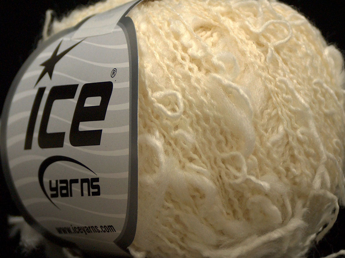 Lot of 8 Skeins Ice Yarns SALE WINTER (50% Wool) Hand Knitting Yarn Light Cream