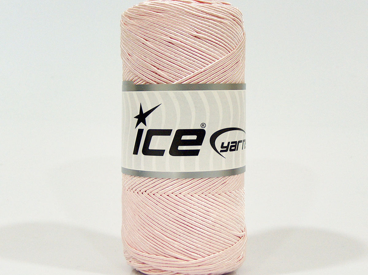 Lot of 2 x 200gr Skeins Ice Yarns SHINY COTTON (30% Cotton) Yarn Powder Pink