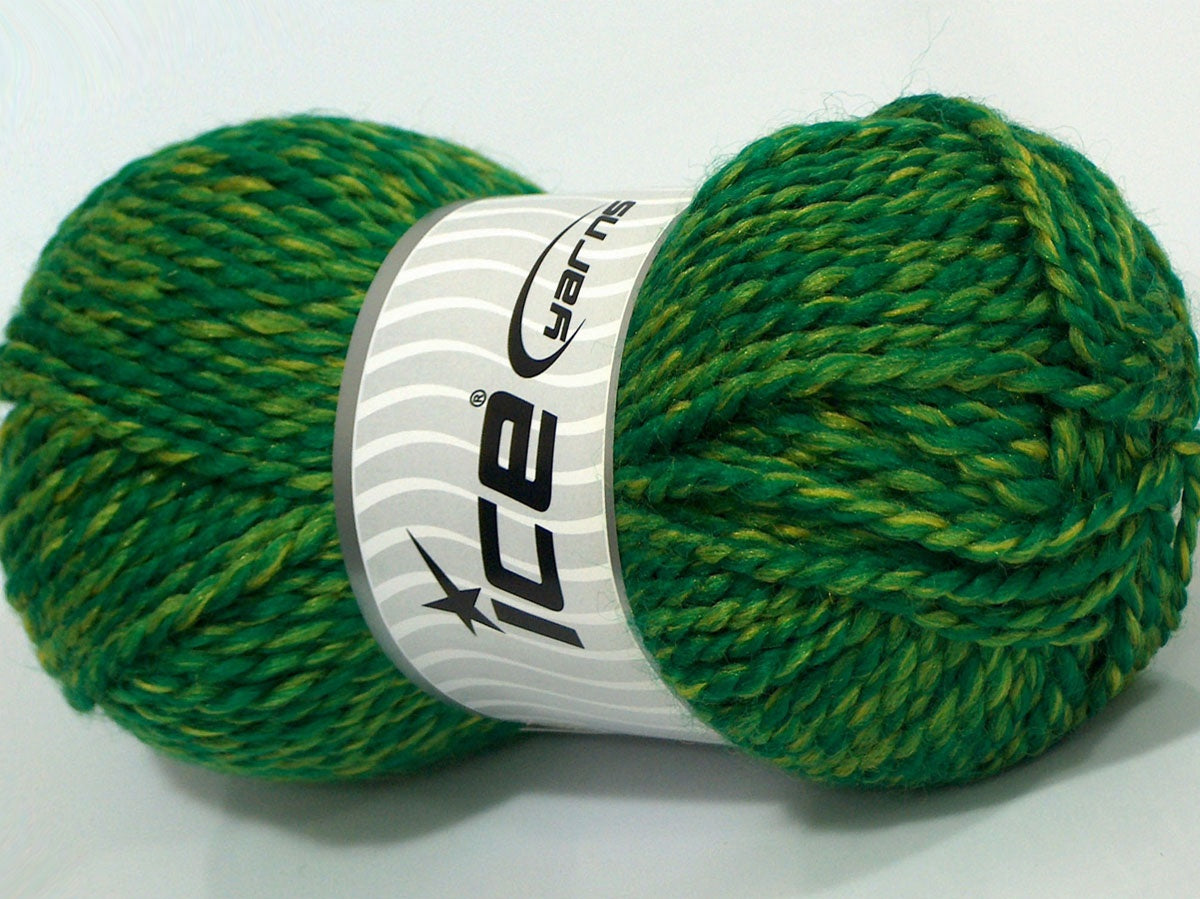 Lot of 4 x 100gr Skeins Ice Yarns MISC SALE (30% Wool) Yarn Green Shades