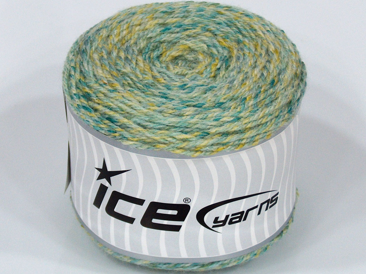 Lot of 2 x 150gr Skeins Ice Yarns SALE CAKES YARN (50% Wool) Yarn Green Shades