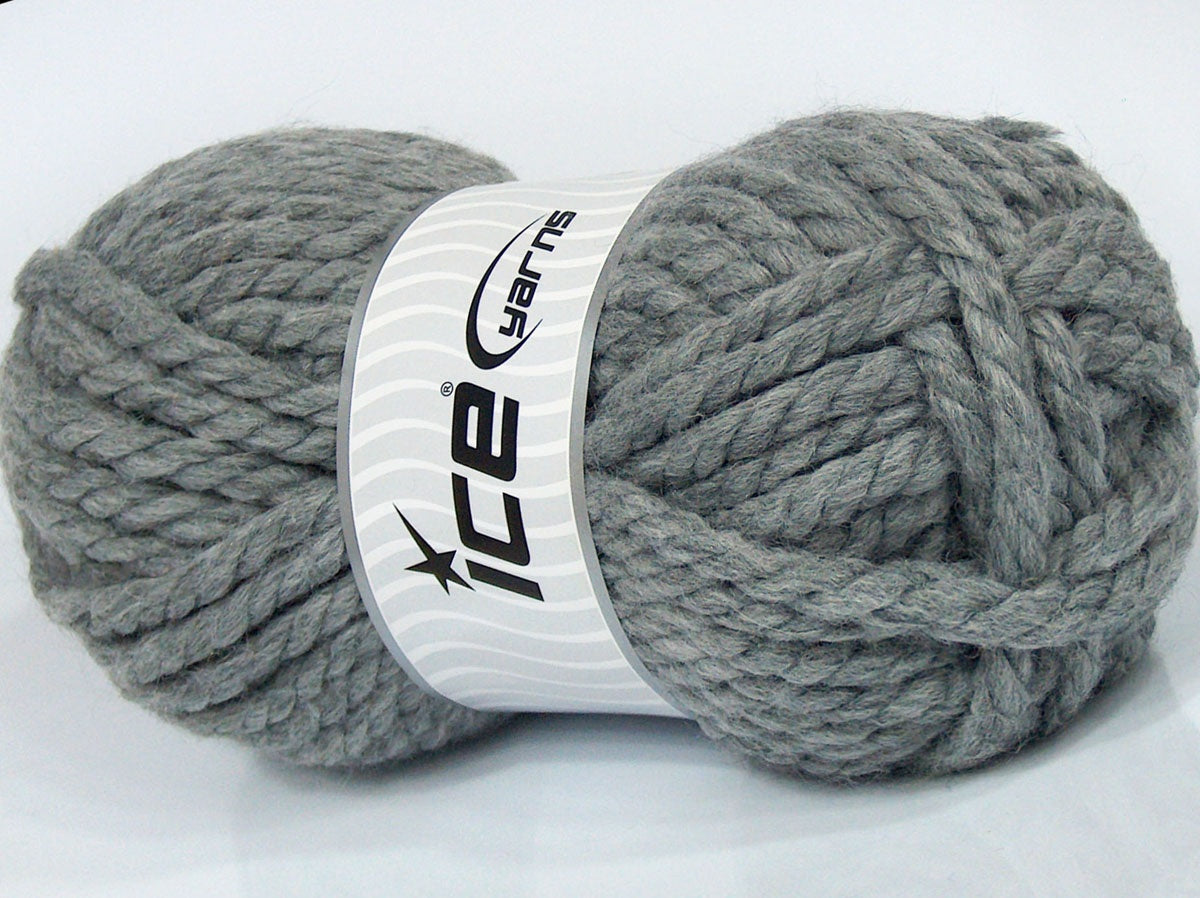 Lot of 3 x 135gr Skeins Ice Yarns SALE WINTER (30% Wool) Yarn Grey