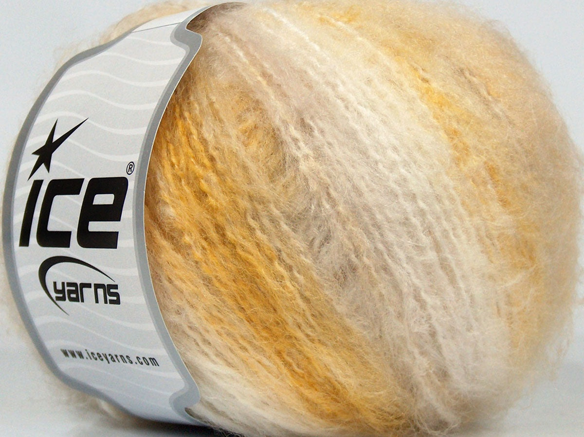 Lot of 8 Skeins Ice Yarns SALE WINTER (10% Wool) Yarn Cream Shades Olive Green