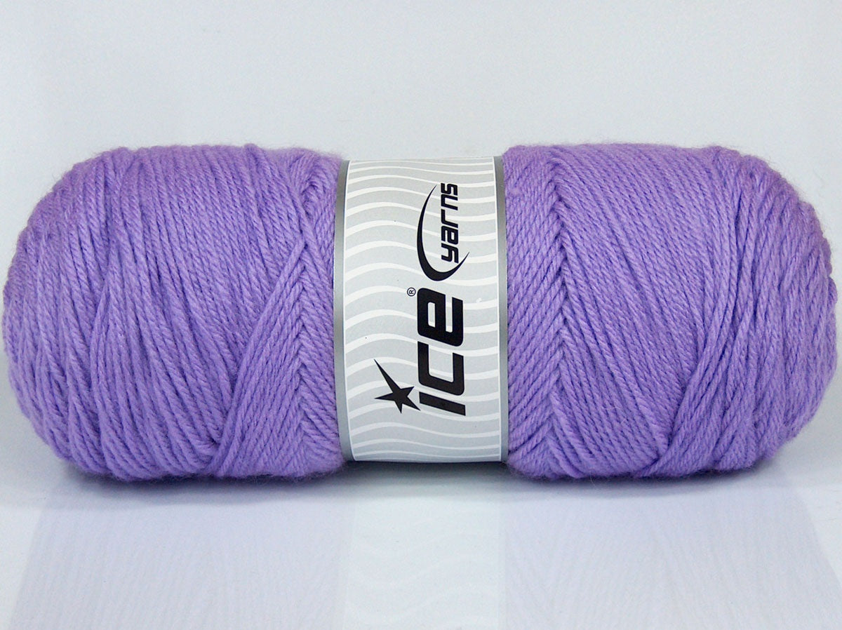 Lot of 2 x 180gr Skeins Ice Yarns SALE PLAIN Hand Knitting Yarn Lilac