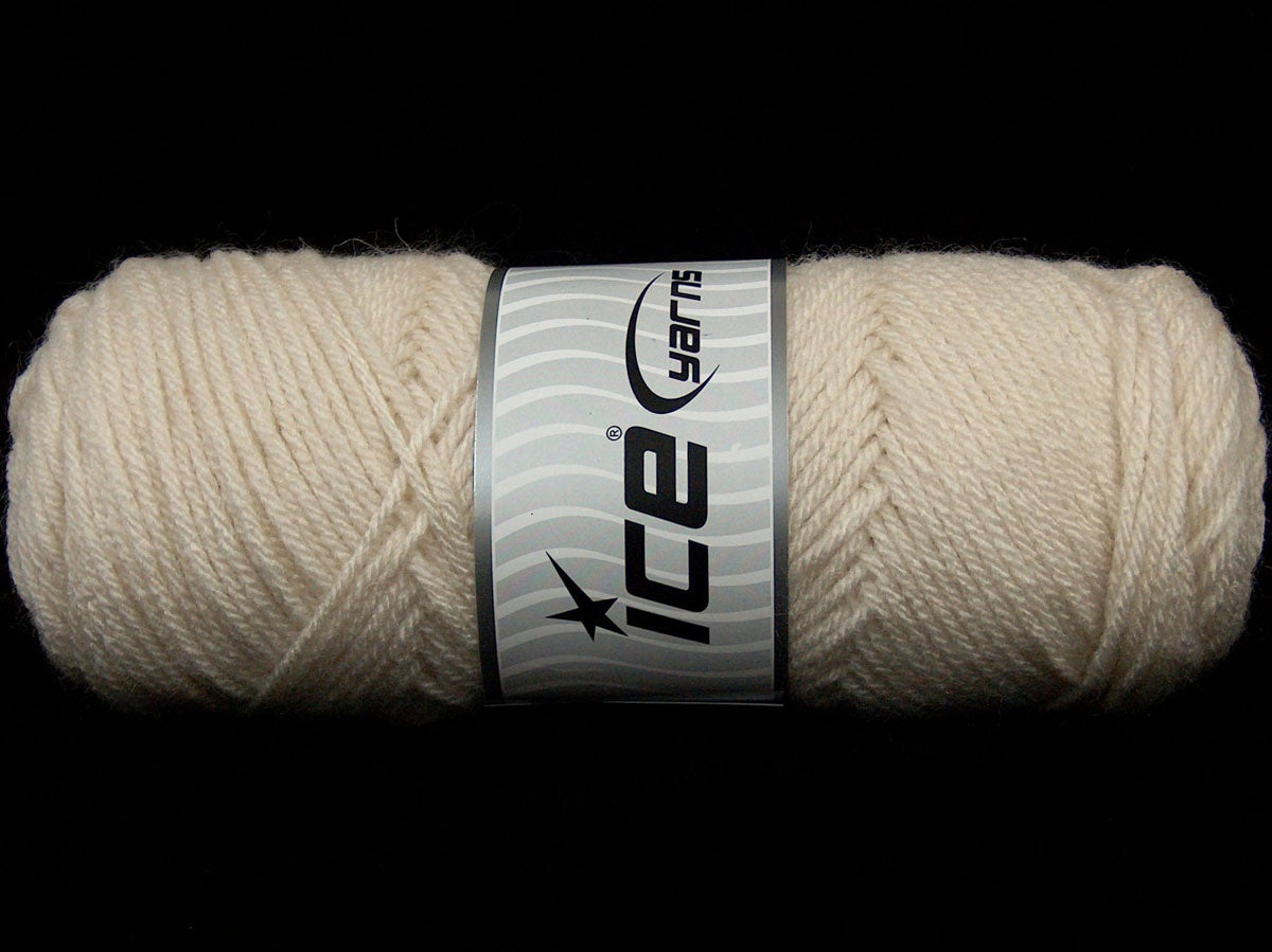 Lot of 3 x 100gr Skeins Ice Yarns SALE PLAIN Hand Knitting Yarn Light Beige