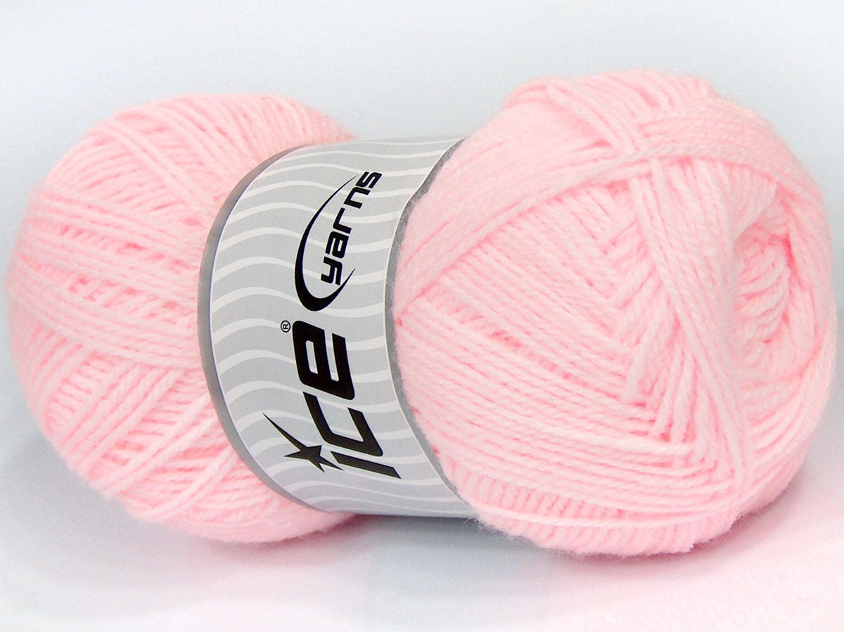 Lot of 5 x 80gr Skeins Ice Yarns SALE PLAIN Hand Knitting Yarn Light Pink