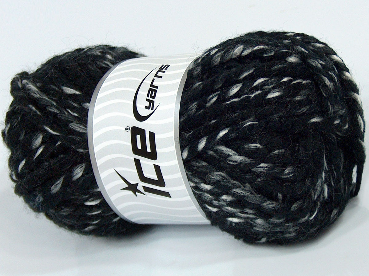 Lot of 4 x 100gr Skeins Ice Yarns MISC SALE (10% Wool) Yarn Black White