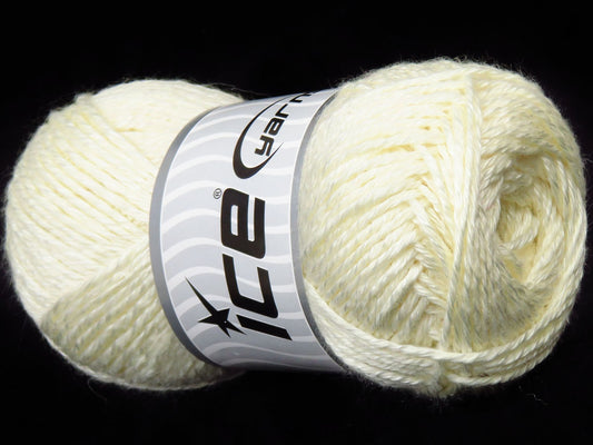 Lot of 4 x 100gr Skeins Ice Yarns SALE SUMMER (50% Cotton) Yarn Light Cream