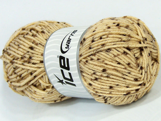 Lot of 4 x 100gr Skeins Ice Yarns SALE PLAIN Hand Knitting Yarn Camel Brown