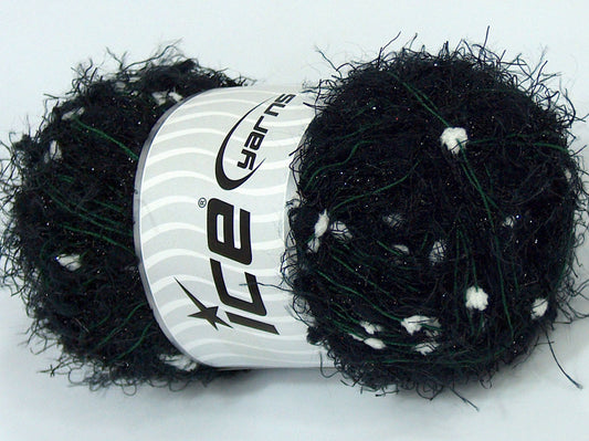 Lot of 4 x 100gr Skeins Ice Yarns CUSTOM BLEND Yarn Black Green White