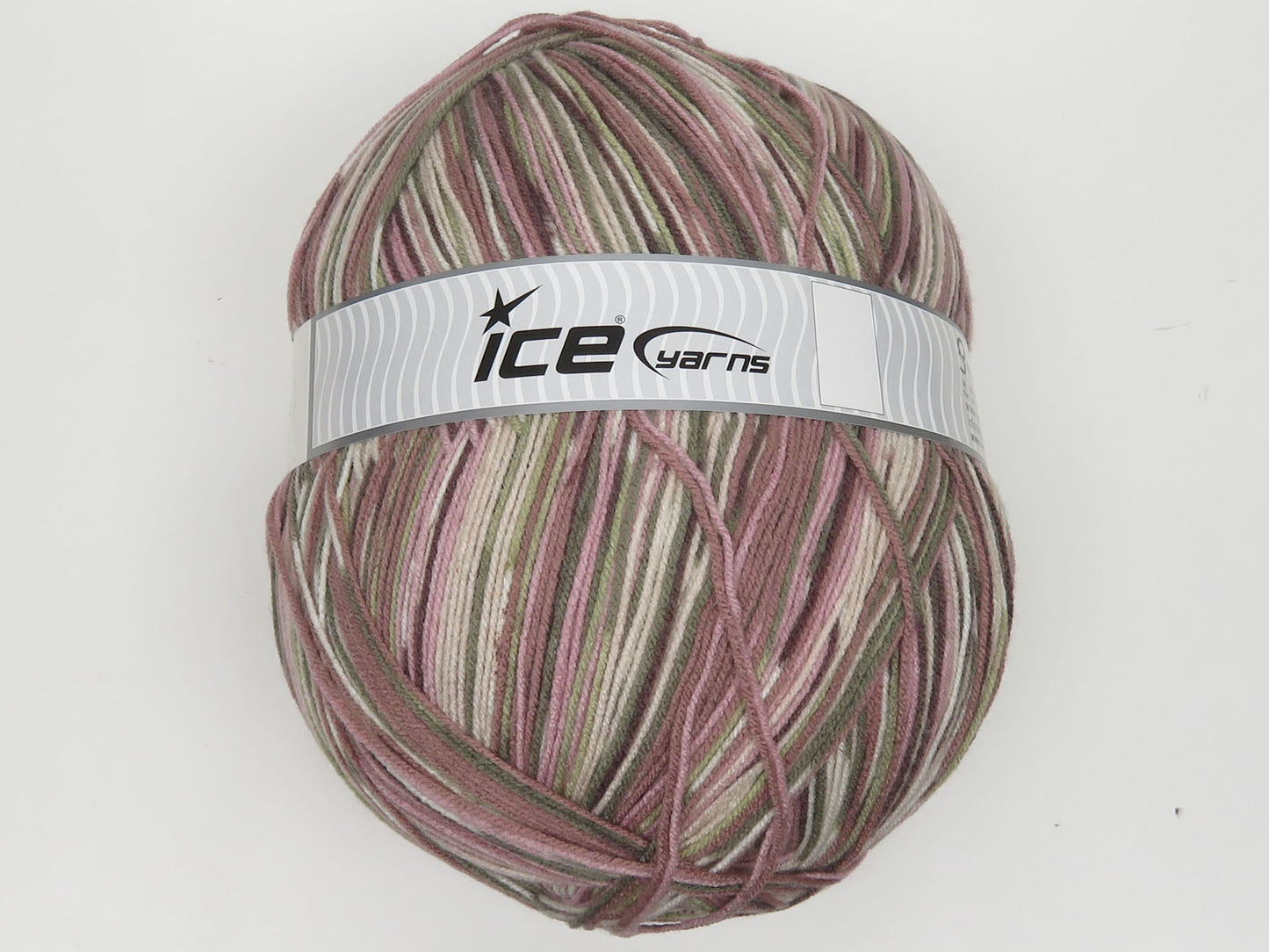 880 gr ICE YARNS SALE SELF-STRIPING Yarn Pink Shades Brown Shades White