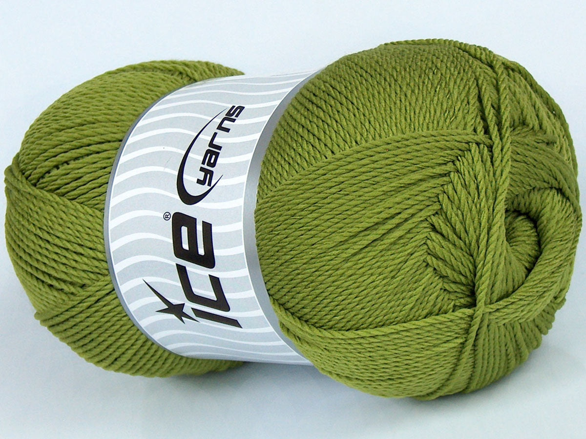 Lot of 4 x 100gr Skeins Ice Yarns TWISTER DK Yarn Pistachio Green