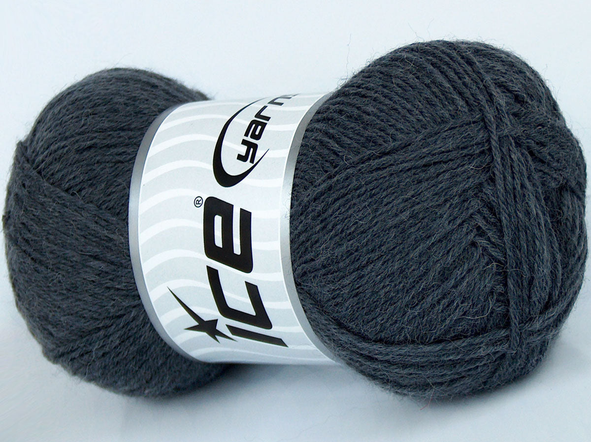 Lot of 8 Skeins Ice Yarns SOCKENWOLLE UNI (75% Superwash Wool) Yarn Dark Grey