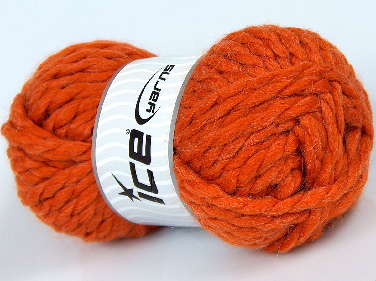 Lot of 4 x 100gr Skeins Ice Yarns SALE WINTER (50% Wool) Yarn Orange