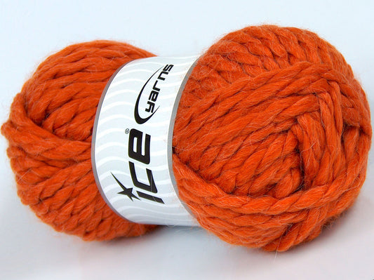 Lot of 4 x 100gr Skeins Ice Yarns SALE WINTER (50% Wool) Yarn Orange