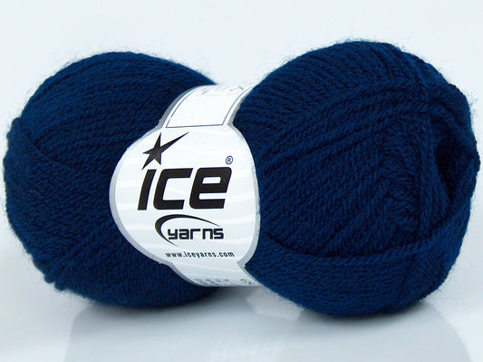Lot of 6 Skeins Ice Yarns SALE PLAIN Hand Knitting Yarn Navy