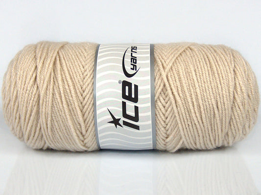 Lot of 2 x 170gr Skeins Ice Yarns CHICLAYO Hand Knitting Yarn Light Beige
