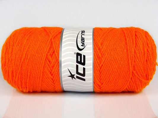 Lot of 2 x 170gr Skeins Ice Yarns CHICLAYO Hand Knitting Yarn Orange