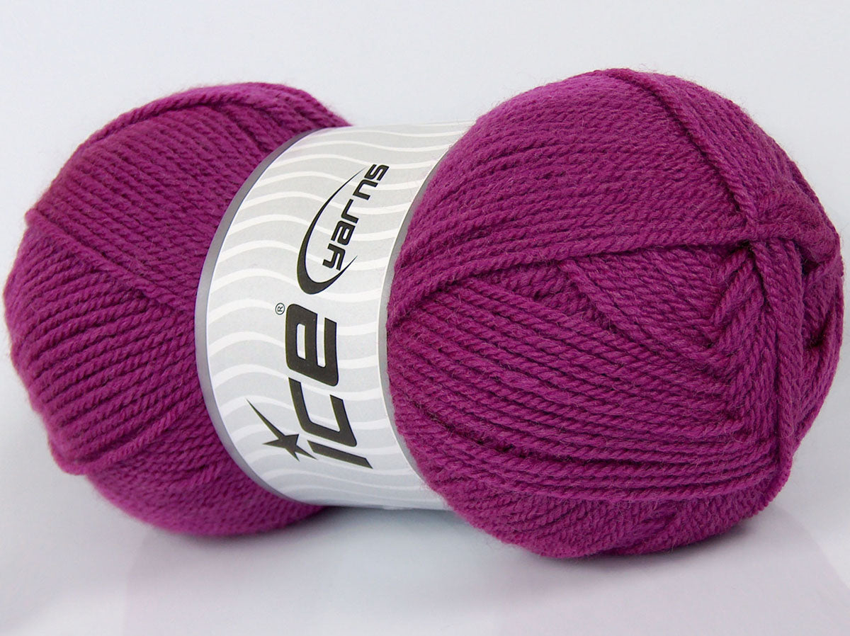 Lot of 4 x 100gr Skeins Ice Yarns SALE WINTER (20% Wool) Yarn Fuchsia