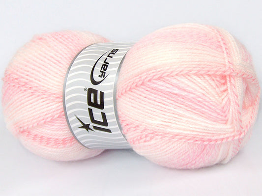 200 gr ICE YARNS SALE SELF-STRIPING Hand Knitting Yarn Pink Shades