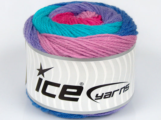 300 gr ICE YARNS SALE CAKES YARN Yarn Pink Shades Lilac Turquoise