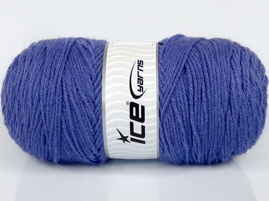 Lot of 2 x 200gr Skeins Ice Yarns SALE PLAIN Hand Knitting Yarn Lavender