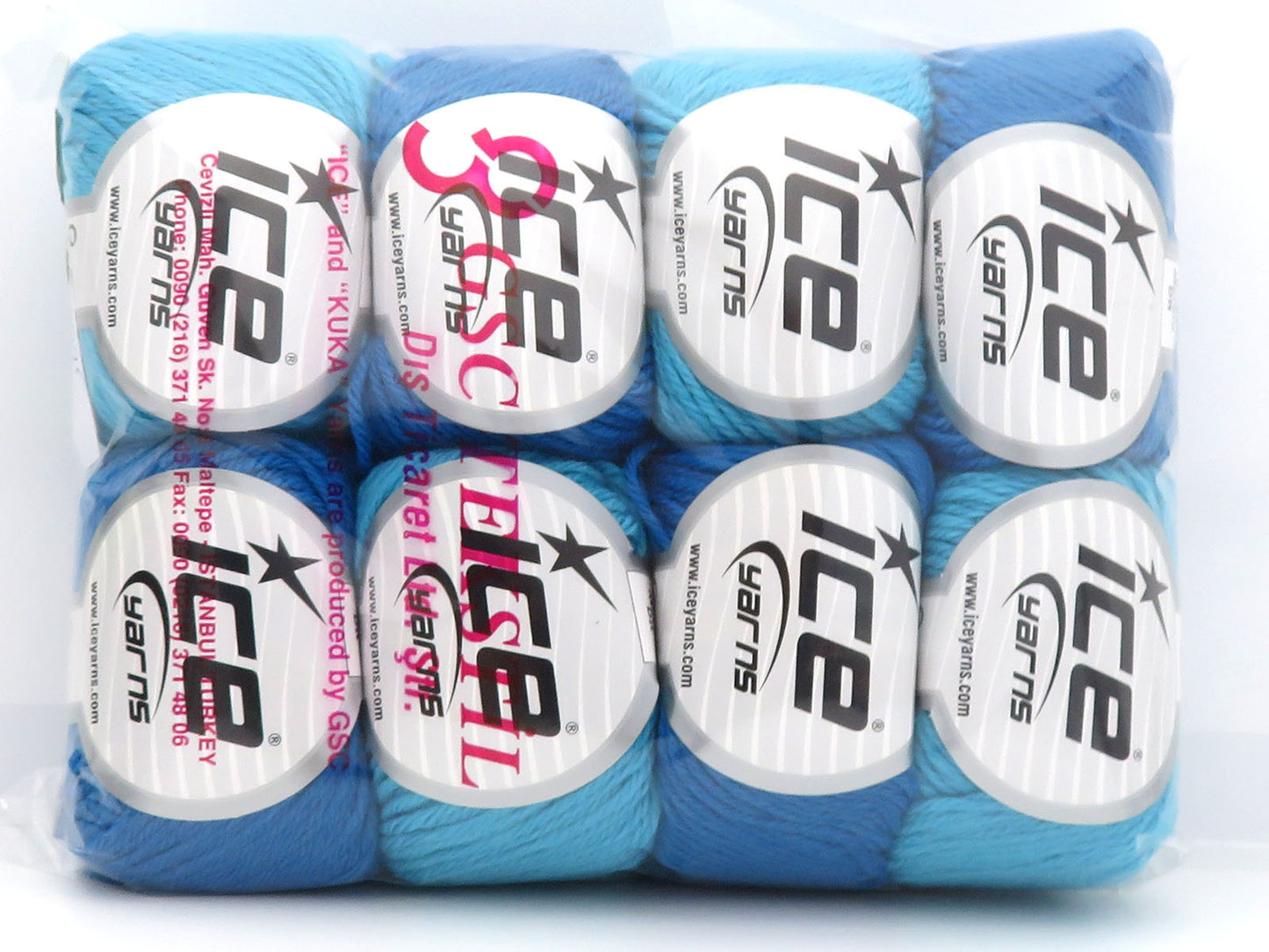 Lot mixte de laines mérinos bébé DK multicolores fnt2-84353