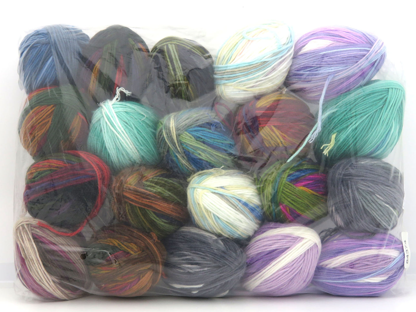 Mixed Lot Multicolor Leftover Self Striping Yarns fnt2-84369