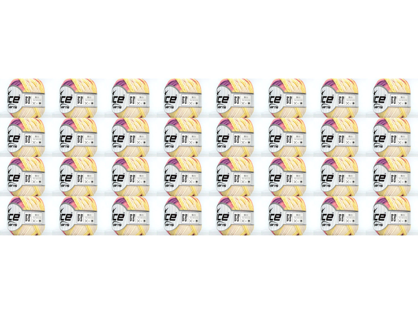 Lot mixte de fils de coton acrylique multicolores fnt2-84486