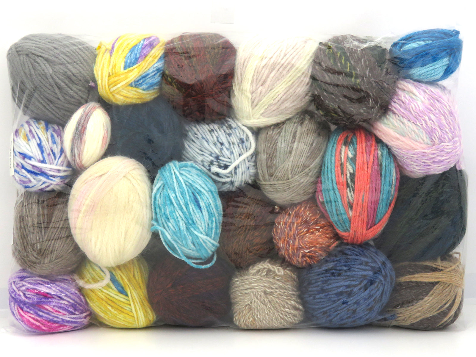 Mixed Lot Multicolor Self Striping Leftover Yarns fnt2-83699