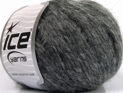 Lot of 8 Skeins ICE ROCK STAR DK (19% Merino Wool) Hand Knitting Yarn Dark Grey
