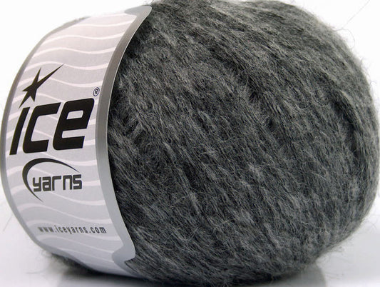 Lot of 8 Skeins ICE ROCK STAR DK (19% Merino Wool) Hand Knitting Yarn Dark Grey