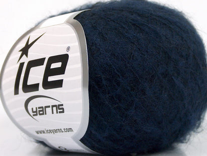 Lot of 10 Skeins ICE KID MOHAIR FINE (30% Kid Mohair) Hand Knitting Yarn Navy
