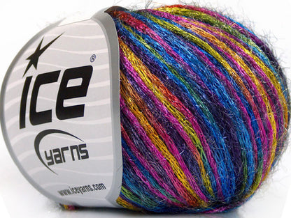 Lot of 8 Skeins ICE MARCO Hand Knitting Yarn Blue Shades Pink Yellow Orange