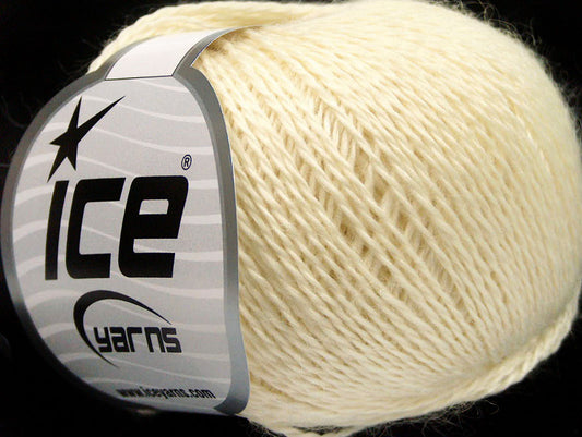 Lot of 8 Skeins ICE SALE LUXURY-PREMIUM (70% SuperKid Mohair 30% Extrafine Merino Wool) Yarn Cream