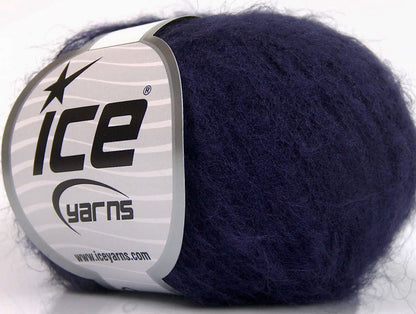 Lot of 10 Skeins ICE KID MOHAIR FINE (30% Kid Mohair) Yarn Dark Purple