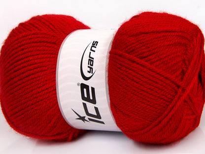 Lot of 4 x 100gr Skeins Ice Yarns GONCA Hand Knitting Yarn Red