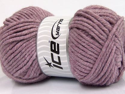 Lot of 4 x 100gr Skeins ICE SOFT TOUCH BULKY Yarn Light Maroon Melange