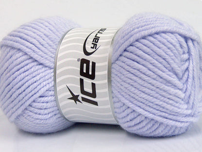 Lot of 4 x 100gr Skeins ICE SOFT TOUCH BULKY Hand Knitting Yarn Light Lilac