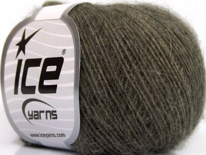 Lot of 10 Skeins ICE SALE WINTER (60% Wool) Hand Knitting Yarn Brown