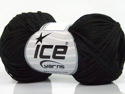 Lot of 8 Skeins Ice Yarns FETTUCCIA FINE Hand Knitting Yarn Black
