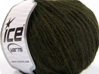 Lot of 8 Skeins Ice Yarns WOOL WORSTED 50 (50% Wool) Yarn Dark Green