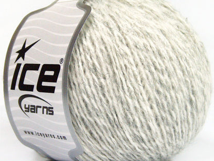 Lot of 8 Skeins ICE SALE LUXURY-PREMIUM (20% Alpaca 30% Wool) Yarn Light Grey White