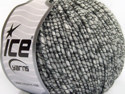 Lot of 8 Skeins ICE SALE WINTER (36% Wool) Hand Knitting Yarn Light Grey Black