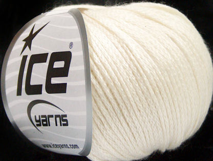 Lot of 6 Skeins ICE CASHMERE SILK CHAIN (60% Cashmere 40% Silk) Yarn Light Cream