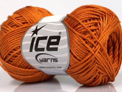 Lot of 8 Skeins ICE SALE SUMMER (40% Cotton 60% Viscose) Yarn Orange