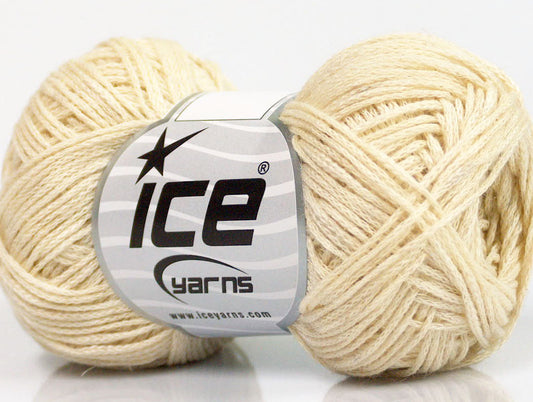 Lot of 8 Skeins ICE natural yarn SALE LUXURY-PREMIUM (30% Silk 40% Extrafine Merino Wool) Yarn Cream