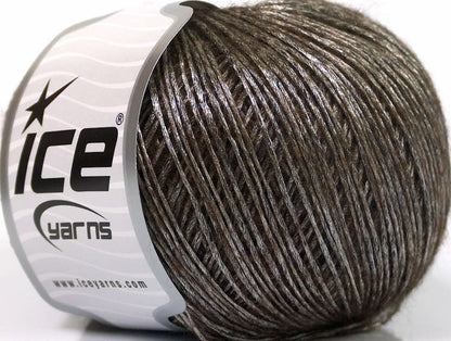 Lot of 8 Skeins ICE ONLINE MOHAIR (15% Mohair 21% Wool) Yarn Brown Silver