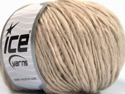 Lot of 8 Skeins ICE FIAMMATO (45% Wool) Hand Knitting Yarn Beige
