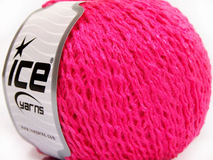 Lot of 8 Skeins ICE TOFFEE Hand Knitting Yarn Fuchsia